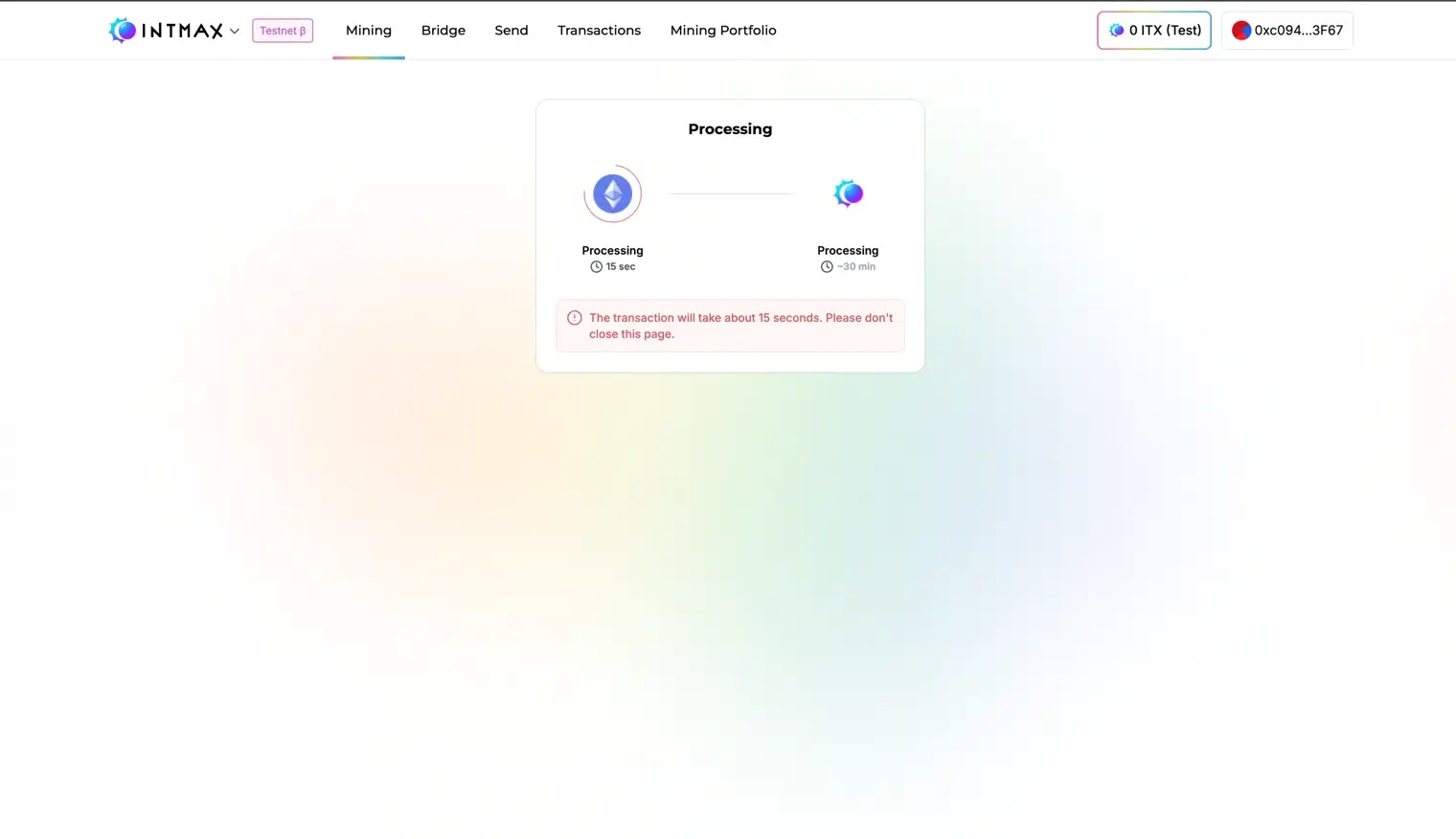 Processing Deposit