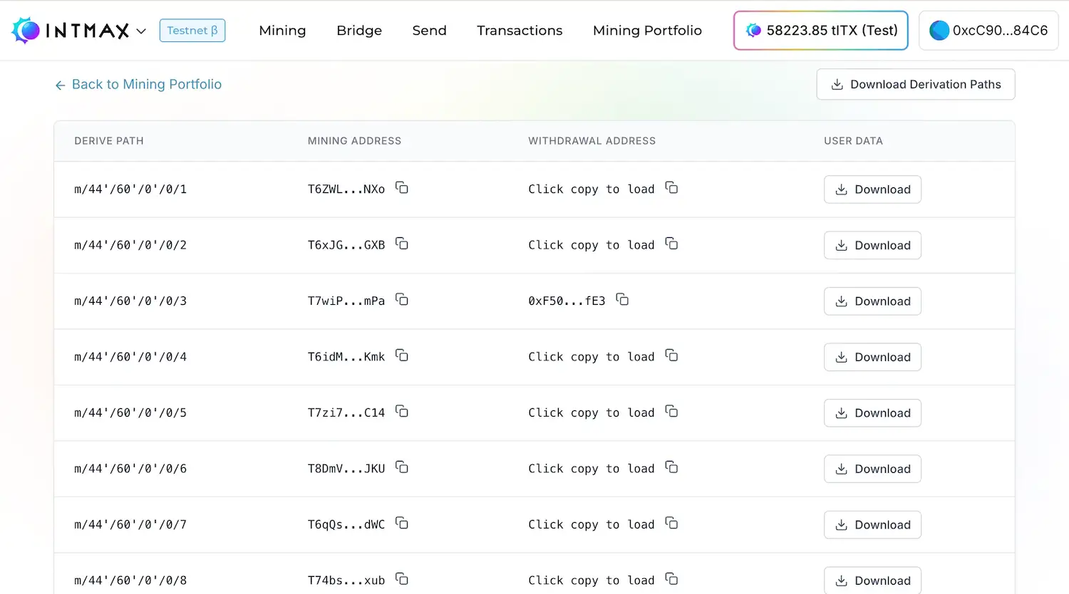 Mining Address List